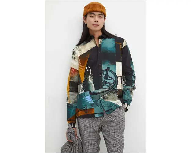 Medicine camasa barbati, cu guler clasic, regular