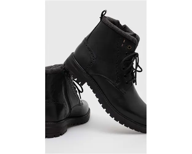 Medicine ghete de piele barbati, culoarea negru