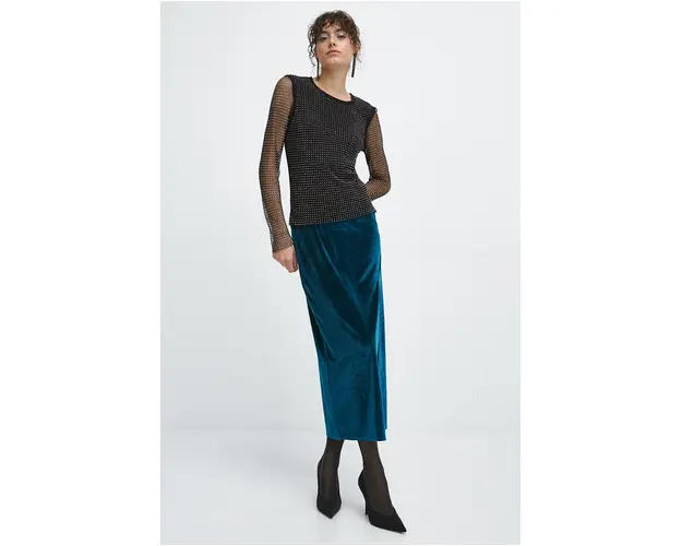 Medicine fusta culoarea turcoaz, maxi, creion