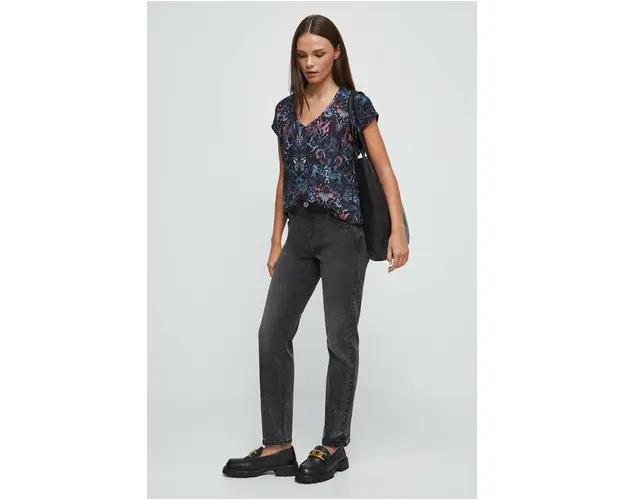 Medicine jeansi femei, culoarea negru