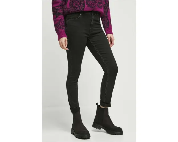 Medicine jeansi femei, culoarea negru