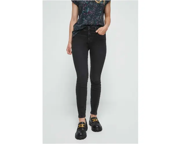 Medicine jeansi femei, culoarea negru