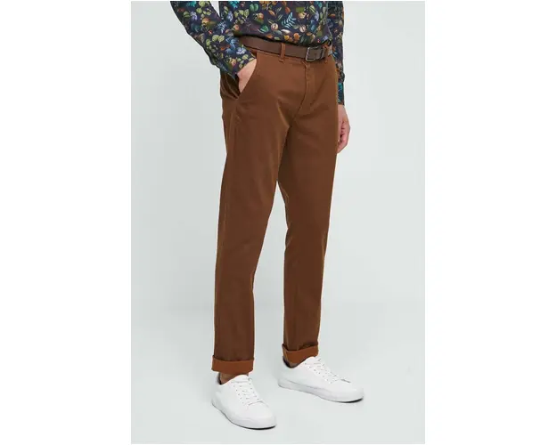 Medicine pantaloni barbati, culoarea maro, mulata