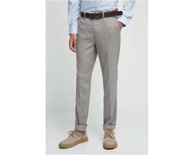 Medicine pantaloni barbati, culoarea bej, mulata