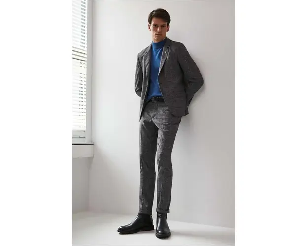 Medicine pantaloni barbati, culoarea gri, mulata