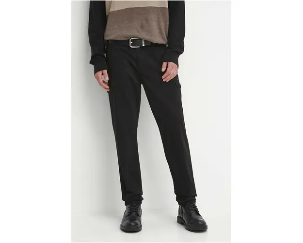 Medicine pantaloni barbati, culoarea negru, cu fason cargo