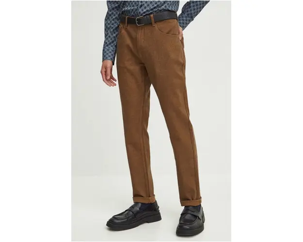 Medicine pantaloni barbati, culoarea maro, mulata