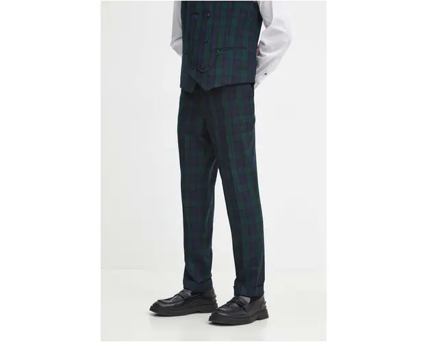 Medicine pantaloni barbati, culoarea verde, mulata