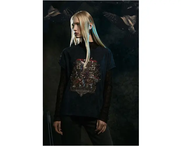 Medicine tricou din bumbac femei, culoarea gri