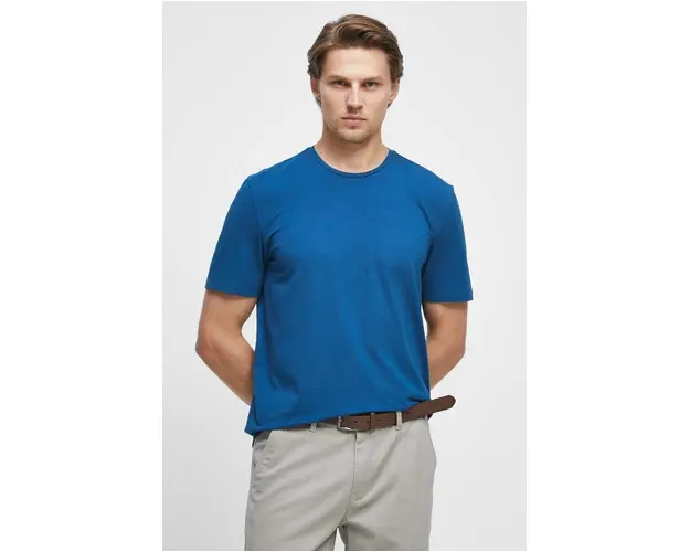 Medicine tricou barbati, culoarea turcoaz, neted