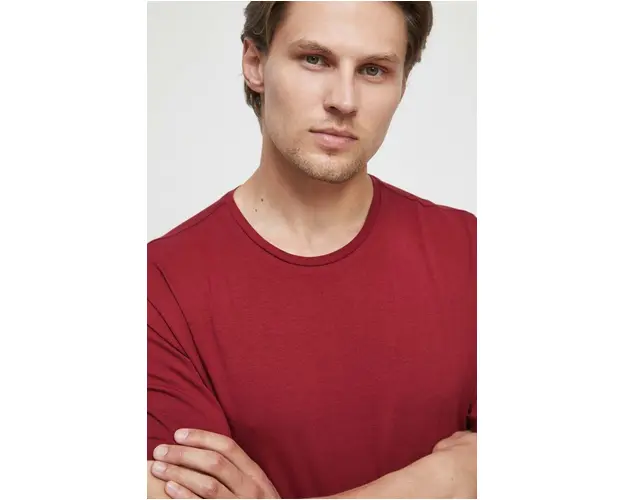 Medicine tricou barbati, culoarea bordo, neted