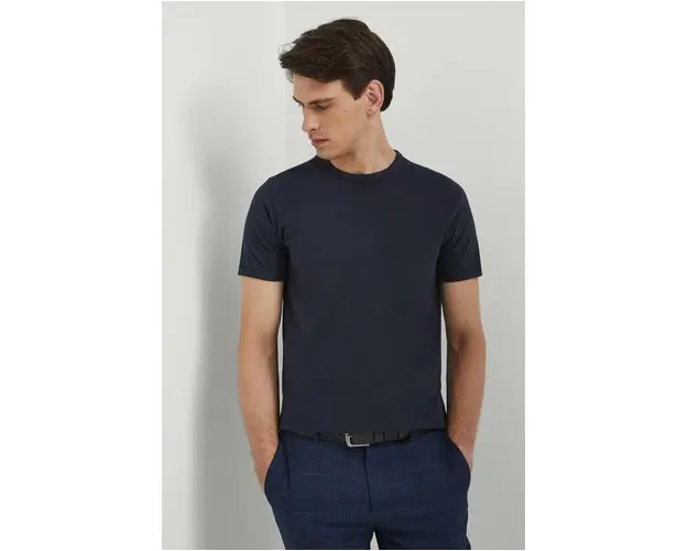 Medicine tricou din bumbac culoarea bleumarin, uni