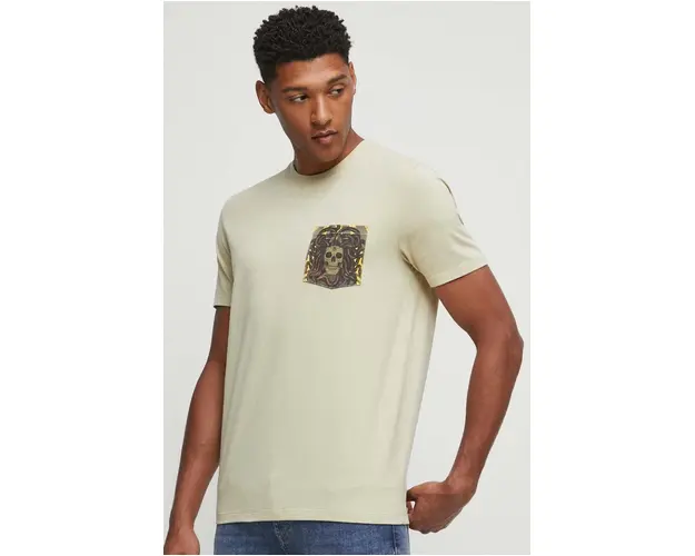 Medicine tricou barbati, culoarea verde, cu imprimeu