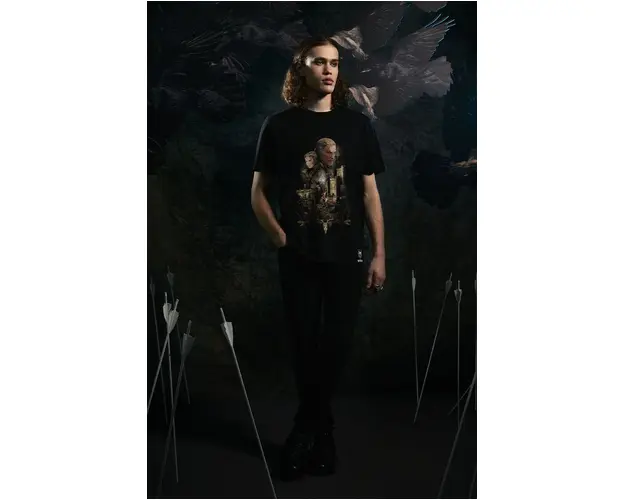 Medicine tricou din bumbac barbati, culoarea negru, cu imprimeu