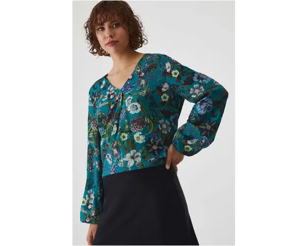 Medicine bluza femei, culoarea turcoaz, modelator