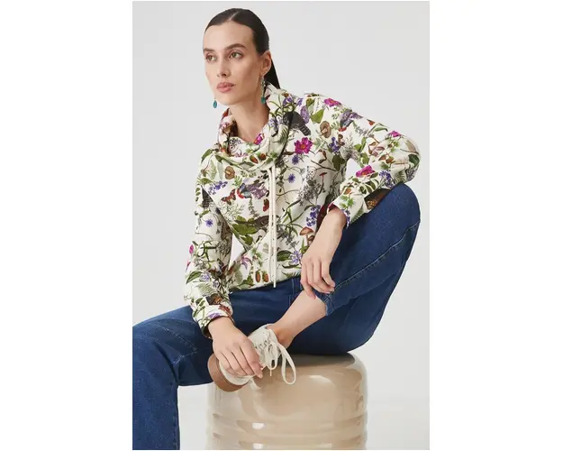 Medicine hanorac de bumbac femei, culoarea bej, modelator