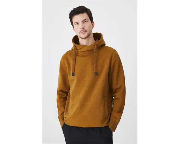 Medicine bluza barbati, culoarea galben, cu gluga