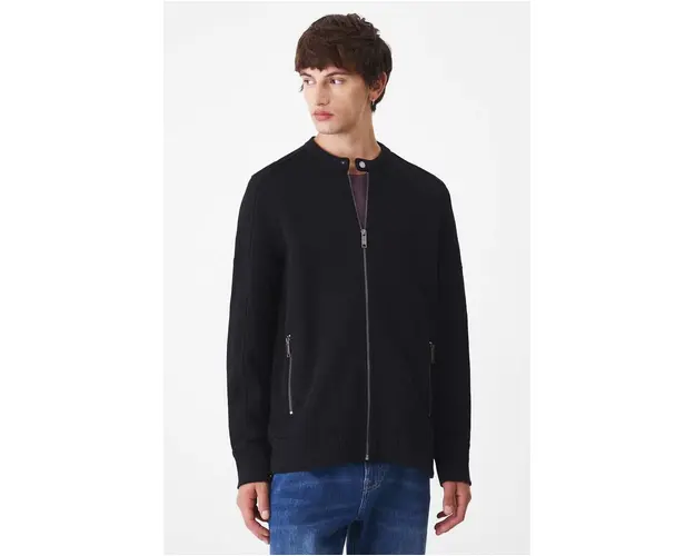 Medicine bluza barbati, culoarea negru, neted