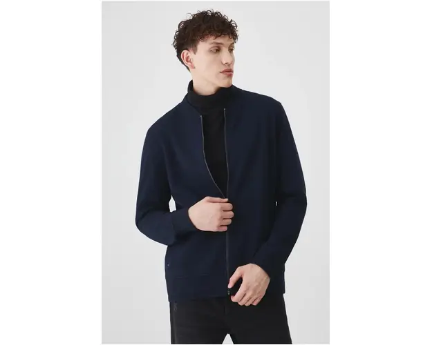 Medicine bluza barbati, culoarea bleumarin, uni