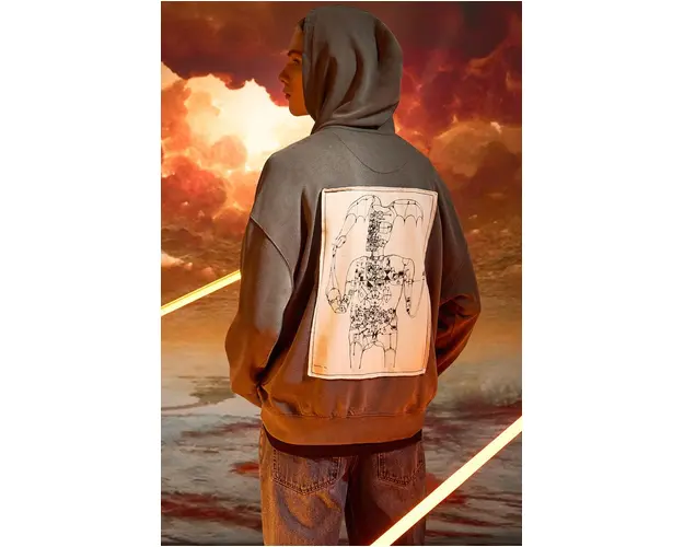 Medicine bluza barbati, cu gluga, cu imprimeu