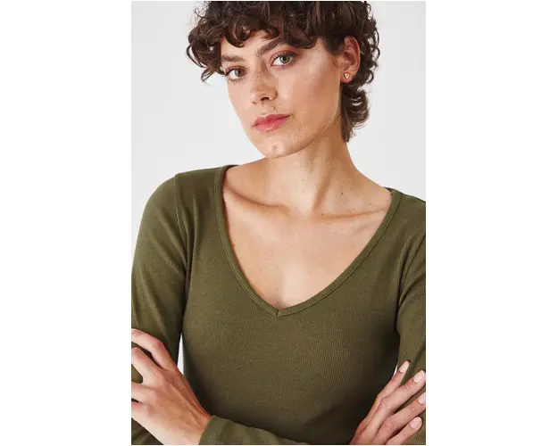 Medicine longsleeve femei, culoarea verde