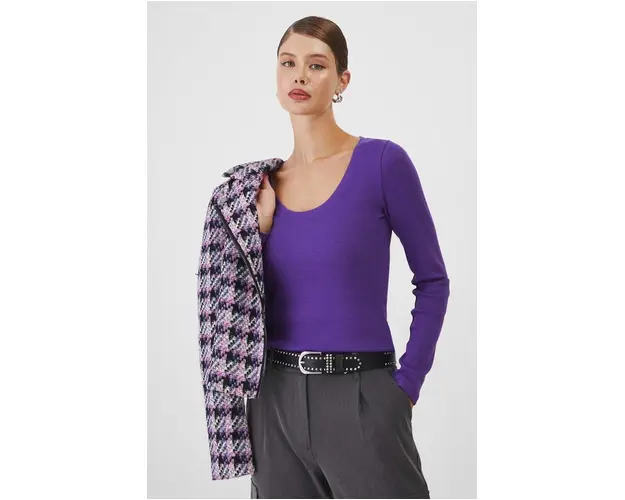 Medicine longsleeve femei, culoarea violet