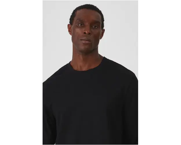 Medicine longsleeve barbati, culoarea negru, neted