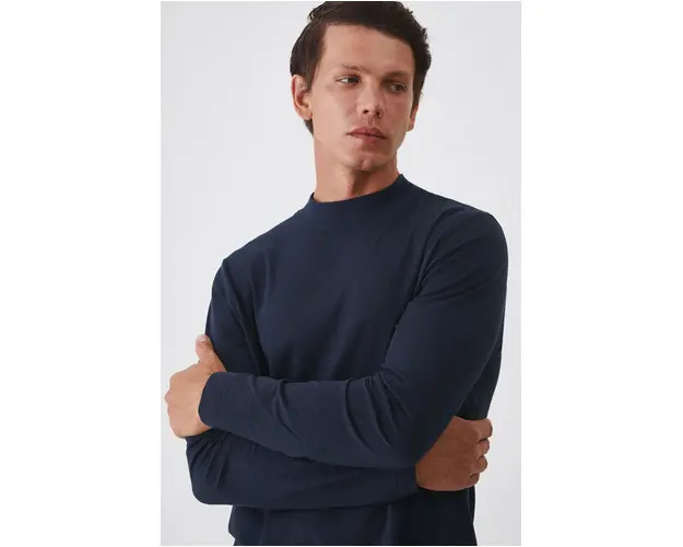 Medicine longsleeve barbati, culoarea bleumarin, uni