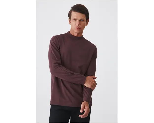 Medicine longsleeve barbati, culoarea bordo, neted