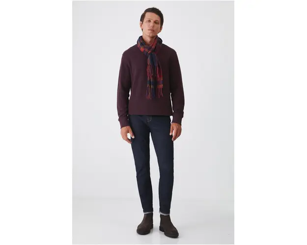 Medicine longsleeve barbati, culoarea bordo, neted