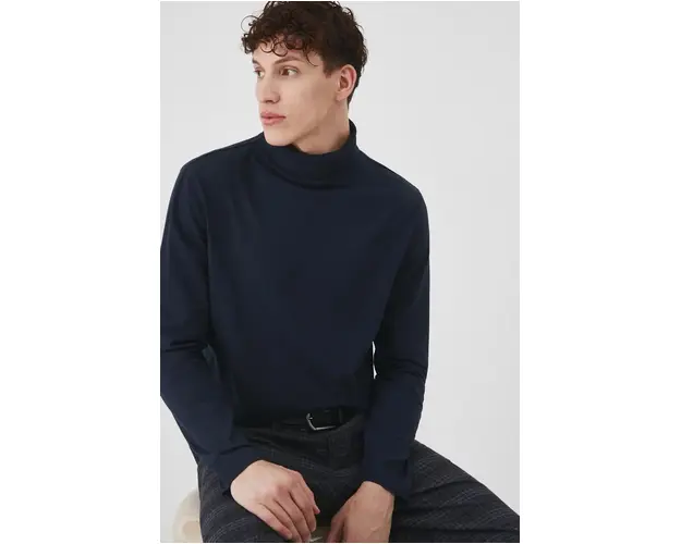 Medicine longsleeve barbati, culoarea bleumarin, uni