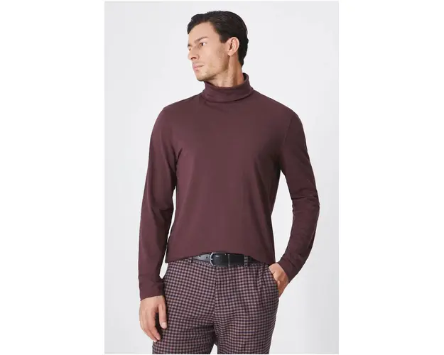 Medicine longsleeve barbati, culoarea bordo, neted
