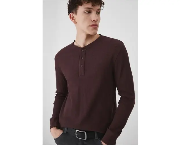 Medicine longsleeve barbati, culoarea bordo, neted