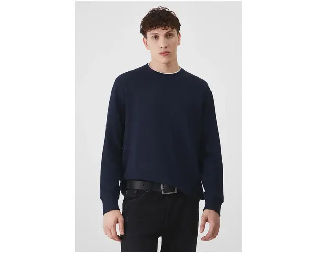 Medicine longsleeve barbati, culoarea bleumarin, uni