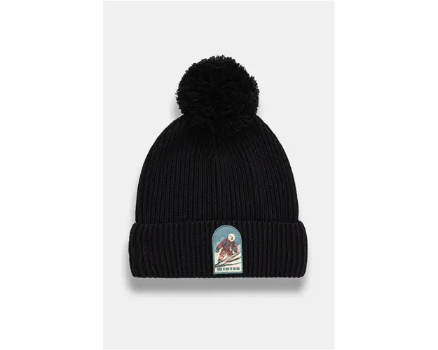 Medicine caciula din bumbac culoarea negru, bumbac