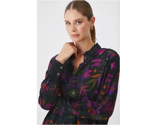 Medicine camasa femei, cu guler clasic, regular