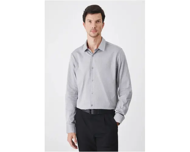 Medicine camasa barbati, culoarea gri, regular