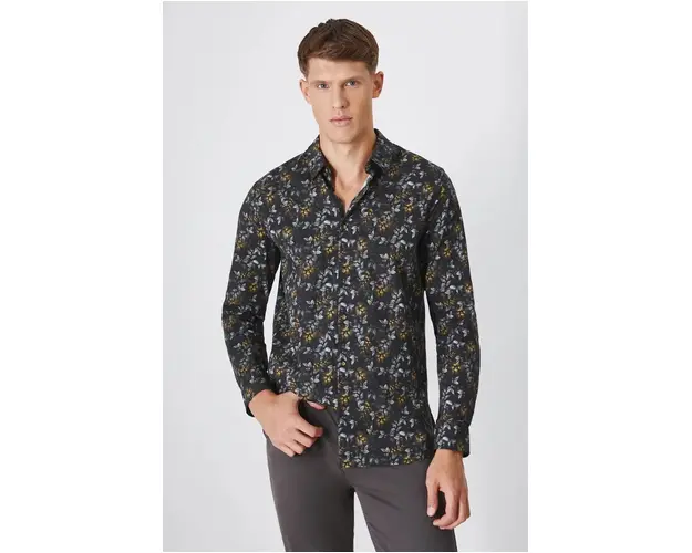 Medicine camasa barbati, cu guler clasic, slim