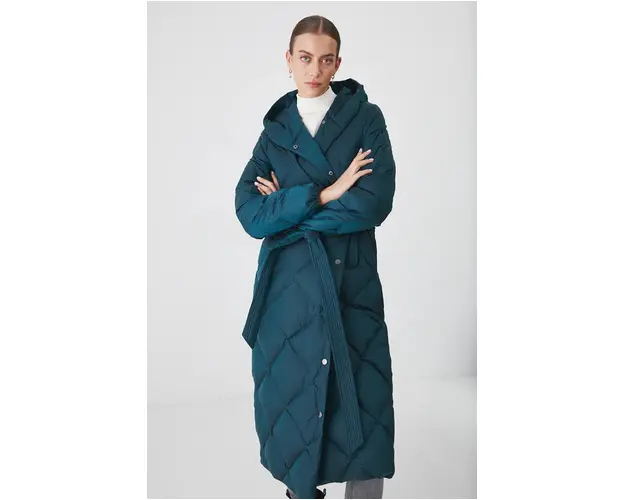 Medicine palton de puf culoarea verde, de iarna