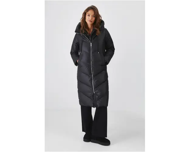 Medicine palton de puf femei, culoarea negru, de iarna
