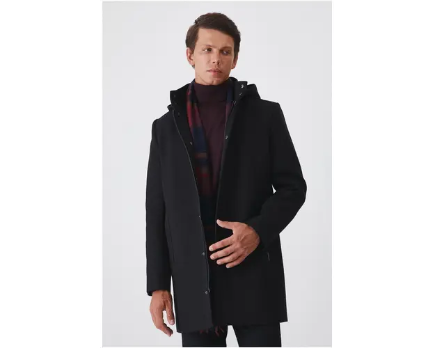 Medicine palton barbati, culoarea negru, de tranzitie