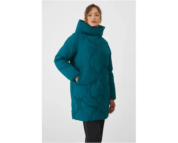 Medicine geaca femei, culoarea verde, de iarna