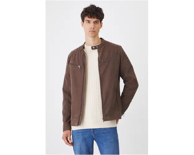 Medicine geaca barbati, culoarea maro, de tranzitie