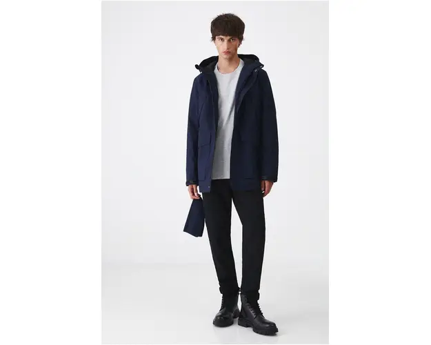 Medicine hanorac barbati, culoarea bleumarin, de tranzitie