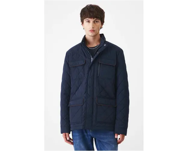 Medicine geaca barbati, culoarea bleumarin, de iarna