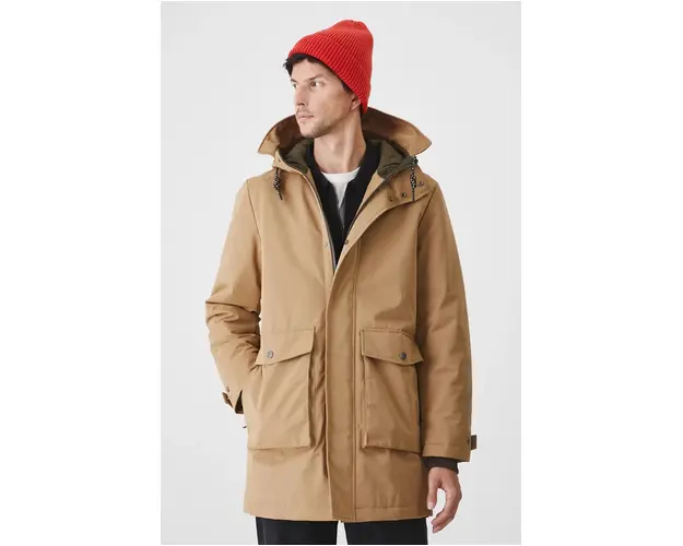 Medicine hanorac barbati, culoarea bej, de iarna