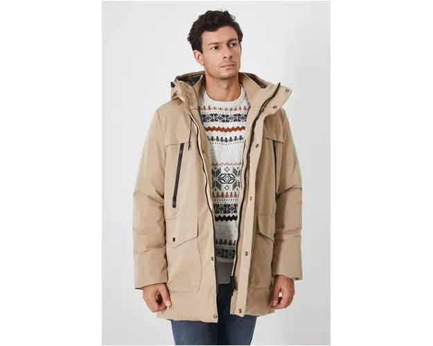 Medicine hanorac barbati, culoarea bej, de tranzitie