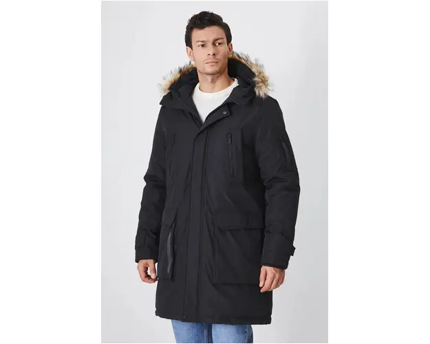 Medicine geaca barbati, culoarea negru, de iarna