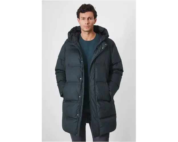 Medicine geaca de puf barbati, culoarea verde, de iarna