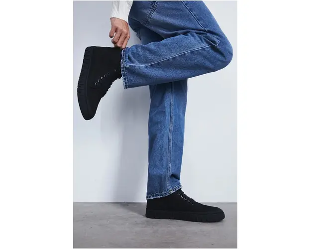 Medicine tenisi de piele barbati, culoarea negru